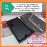 512gb May Singtel company Singapore Samsung Galaxy S26 Ultra 5G snapdragon black warranty full set