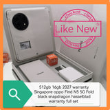 512gb Singapore 2027 warranty oppo find n5 5G fold black snapdragon foldable warranty full set