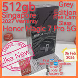 512gb Singapore 2027 honor magic 7 pro 5g snapdragon grey warranty full set