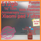 512gb 14" 15th anniversary purple Xiaomi pad 7 ultra support google playstore with freebies full set