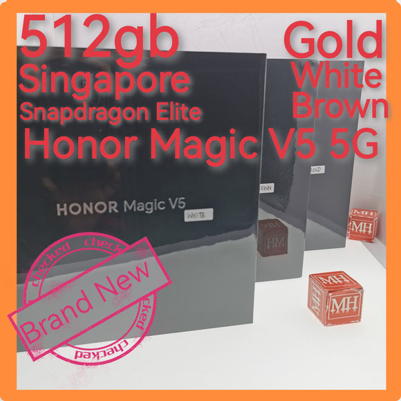 512gb Singapore honor magic v5 5g snapdragon elite foldable warranty new set