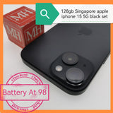 128gb Singapore apple iphone 15 5G black set