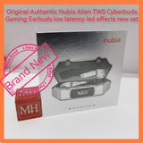 Original Authentic Nubia Alien TWS Cyberbuds Gaming Earbuds low latency led effects new set