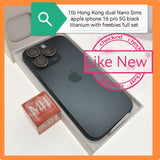 1tb Hong Kong dual Nano Sims apple iphone 16 pro 5G black titanium with freebies full set