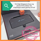 1tb 24gb Singapore Asus Rog Phone 9 Pro Edition 5G black snapdragon gaming full set