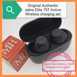 Original Authentic Jabra Elite 75T Active Wireless brand new battery replacement full done black set