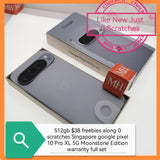 512gb $38 freebies along 0 scratches Singapore google pixel 10 Pro XL 5G Moonstone Edition warranty full set