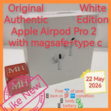 Original Authentic Singapore apple Airpod Pro 2 magsafe+type c white full set