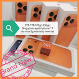 Singapore official apple iphone 17 pro max 5g orange blue warranty new set