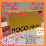 256gb Singapore Poco M6 Pro purple full set