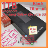 1tb Singapore official Samsung Galaxy s24 ultra 5G snapdragon black titanium full set