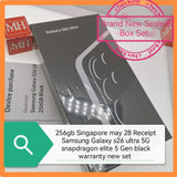 256gb May 28 Receipt Singapore official Samsung Galaxy s26 ultra 5G black snapdragon warranty new set