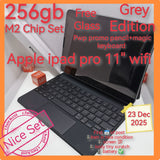 256gb M2 chip apple ipad pro 11" wifi grey optional bundle promo set
