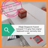 256gb Sealed Singapore official Huawei matepad 11.5 grey free original keyboard cover warranty full set