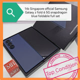 1tb Singapore Samsung Galaxy z fold 6 5G snapdragon blue foldable full set