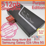 512gb Singapore Samsung Galaxy S26 Ultra 5G snapdragon purple with freebies warranty full set