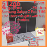 512gb Christmas+freebies Singapore Samsung Galaxy z fold 7 5G snapdragon silver foldable warranty full set