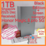 1tb Dec gift Singapore honor magic 8 pro 5G snapdragon elite 5 black warranty full set