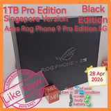 1tb 24gb Singapore Asus Rog Phone 9 Pro Edition 5G black snapdragon gaming full set
