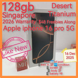 128gb $48 freebies 2026 warranty Singapore apple iphone 16 pro 5g desert titanium warranty full set