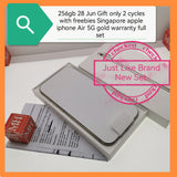 256gb 2 cycles 28 jun gift with freebies Singapore apple iphone Air 5G gold warranty full set