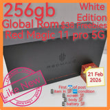 256gb global rom red magic 11 pro 5G snapdragon elite 5 Gen white with freebies full set