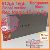 512gb global version red magic 10 pro 5g black snapdragon gaming full set