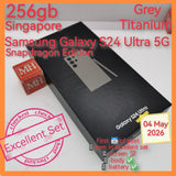 256gb Singapore Samsung Galaxy S24 Ultra 5G snapdragon grey titanium full set