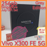 256gb July gift Singapore vivo x300 Fe 5g grey warranty full set