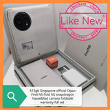 512gb Singapore official Oppo Find N5 5G Fold black snapdragon hasselblad camera warranty full set