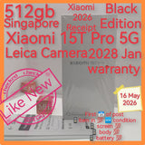 512gb 2028 warranty Singapore Xiaomi 15T pro 5G black Leica camera warranty full set