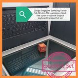 256gb Singapore Samsung Galaxy Tab S8 ultra 5g snapdragon black free s pen n optional keyboard trackpad full set