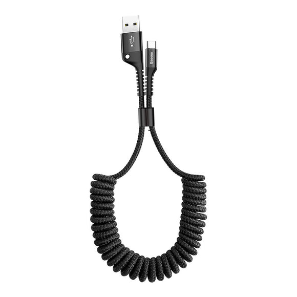 Baseus USB Cable - Fish Eye Spring Data Cable For Type-C Devices