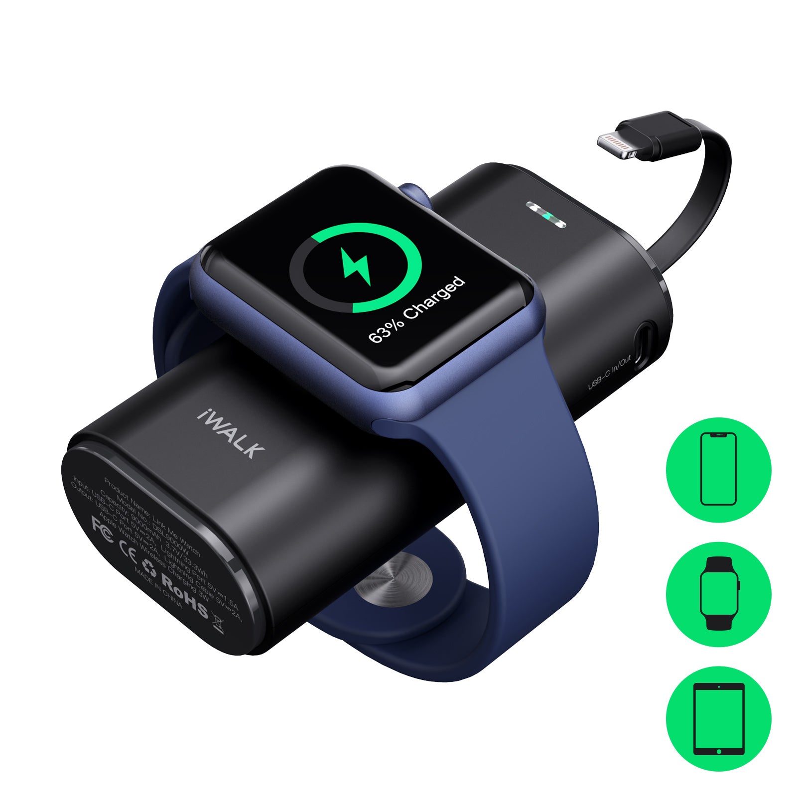 iWalk PowerBank - Link Me Watch 9000mAh Portable Apple Watch PowerBank –  Mobile Hardware